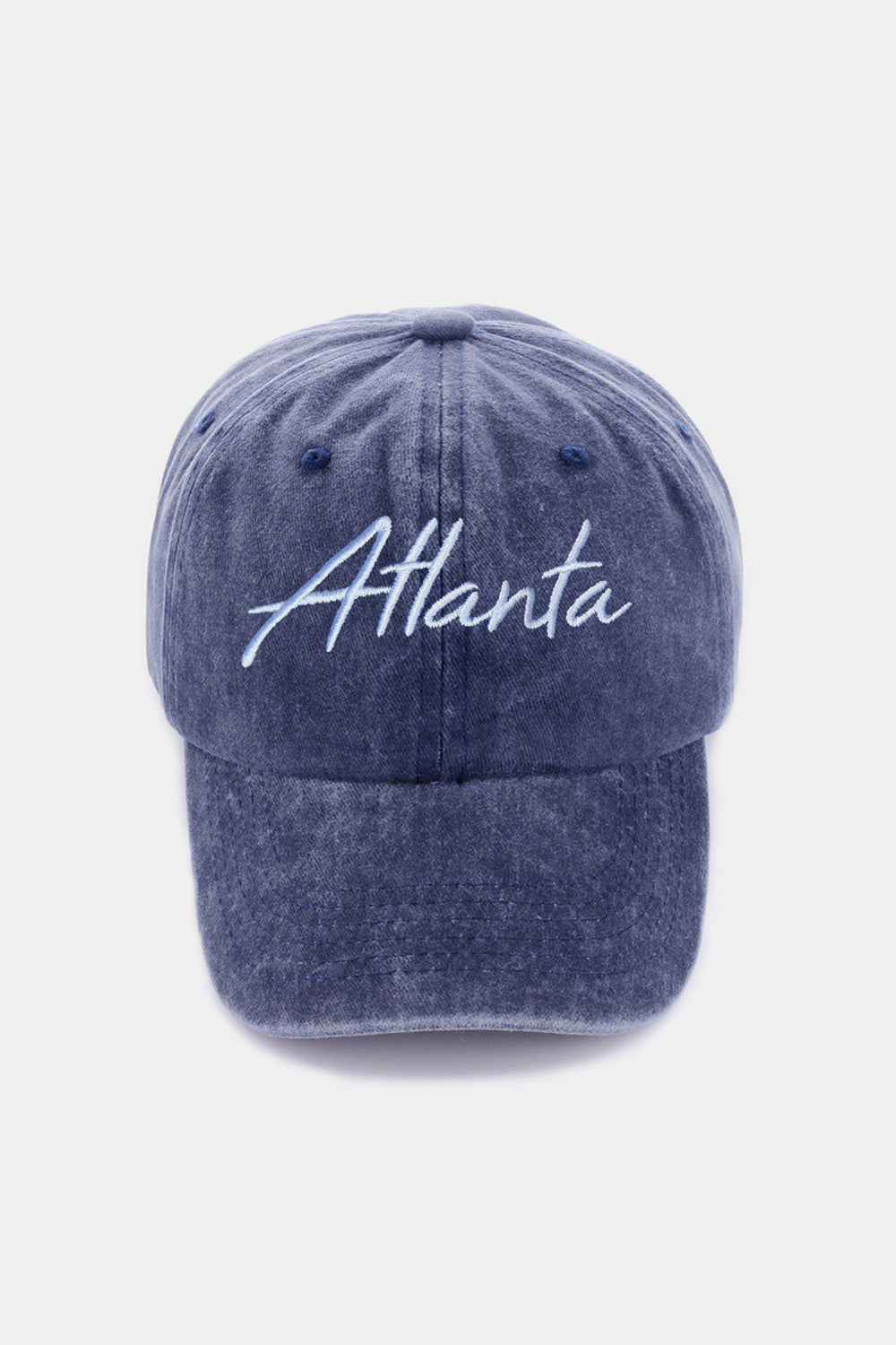 Zenana Washed ATLANTA Embroidered Baseball Cap-Teresa&#39;s Fashionista LLC