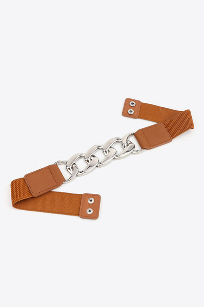 Chain Detail Elastic Belt-Teresa&#39;s Fashionista LLC