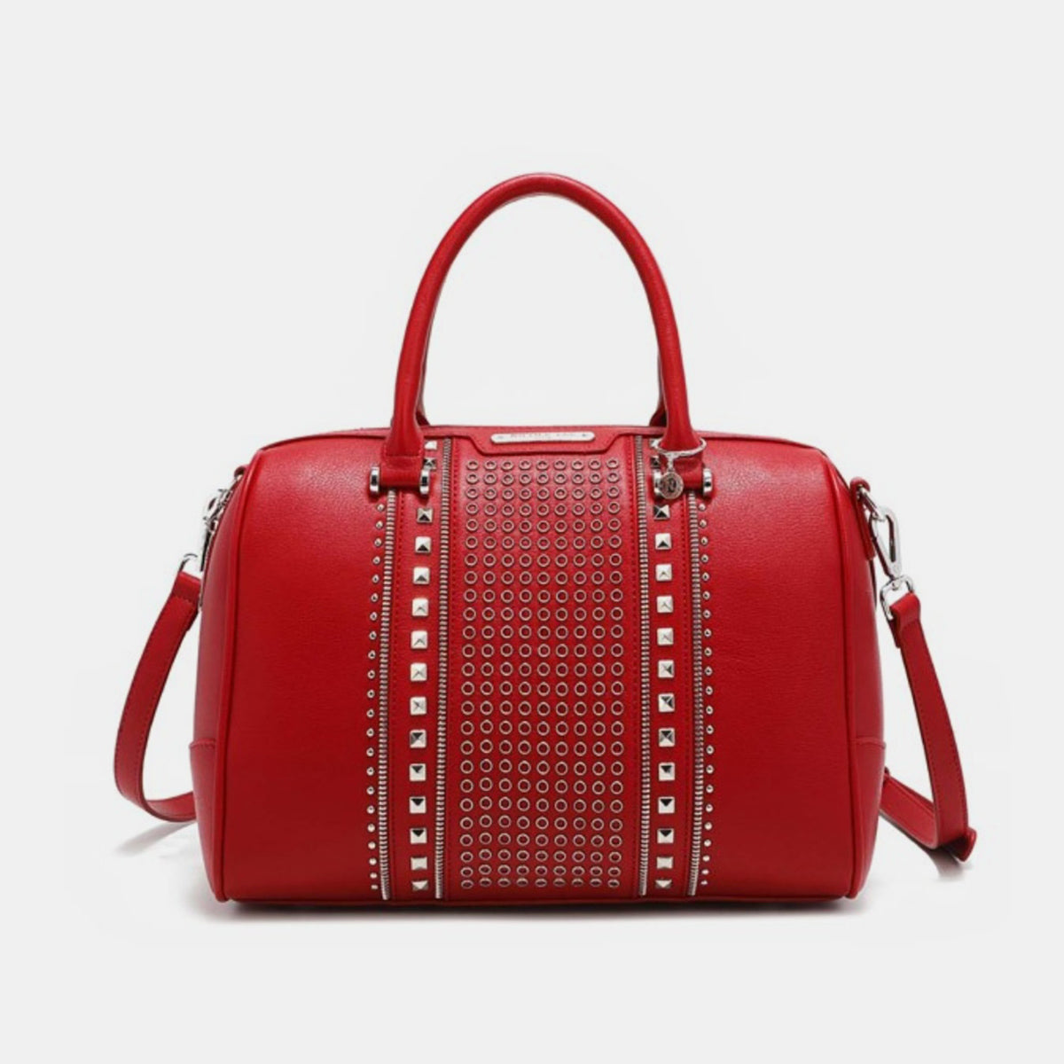 Nicole Lee USA Studded Boston Bag-Teresa&#39;s Fashionista LLC