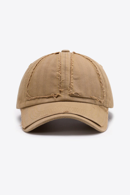 Distressed Adjustable Baseball Cap-Teresa&#39;s Fashionista LLC