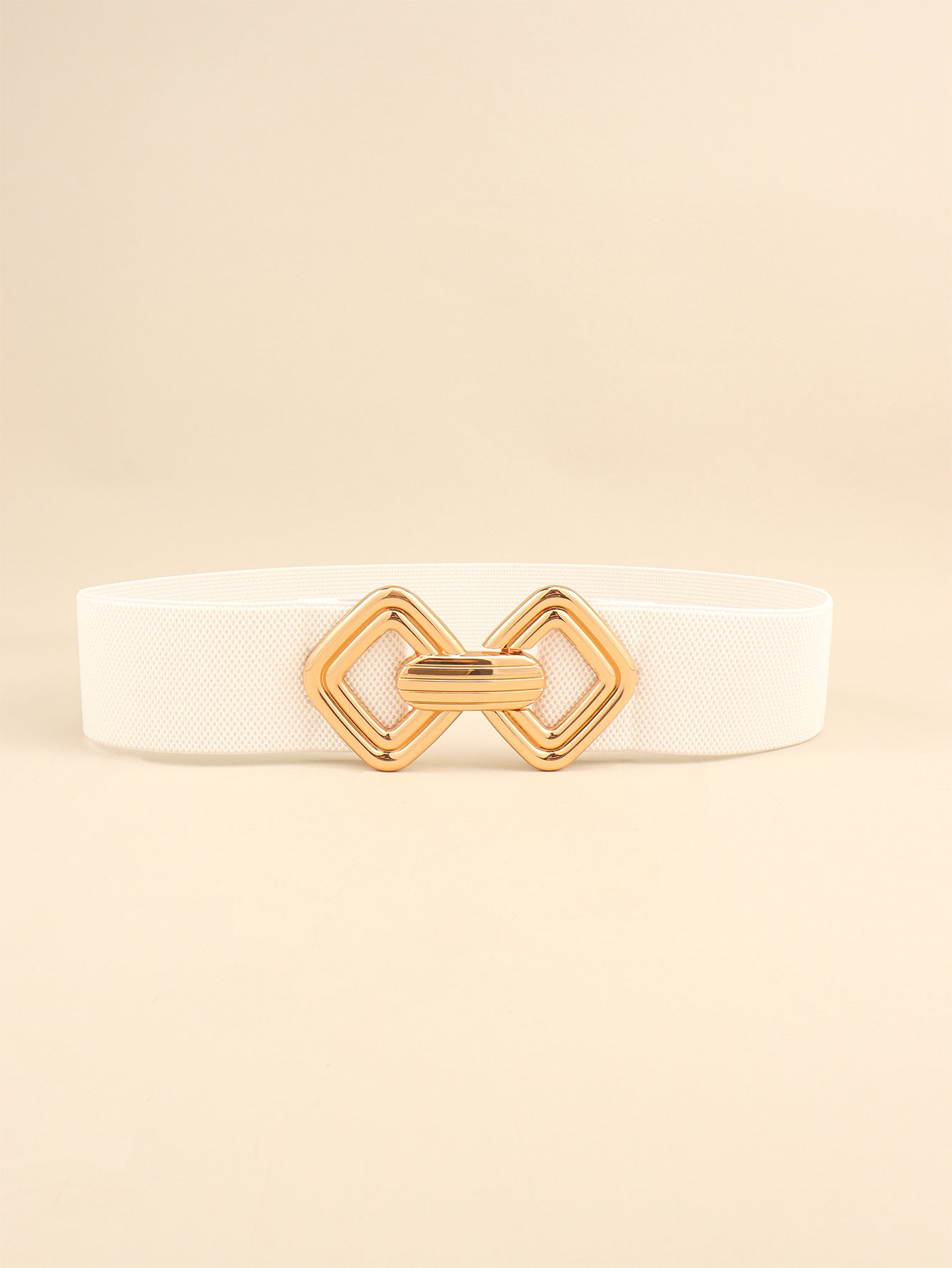 Geometric Buckle Elastic Wide Belt-Teresa&#39;s Fashionista LLC