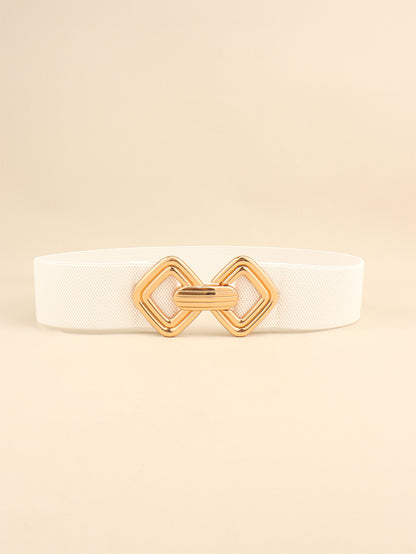 Geometric Buckle Elastic Wide Belt-Teresa&#39;s Fashionista LLC