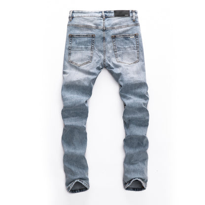 Trendy Washed White Scum Men's Jeans-Teresa&#39;s Fashionista LLC