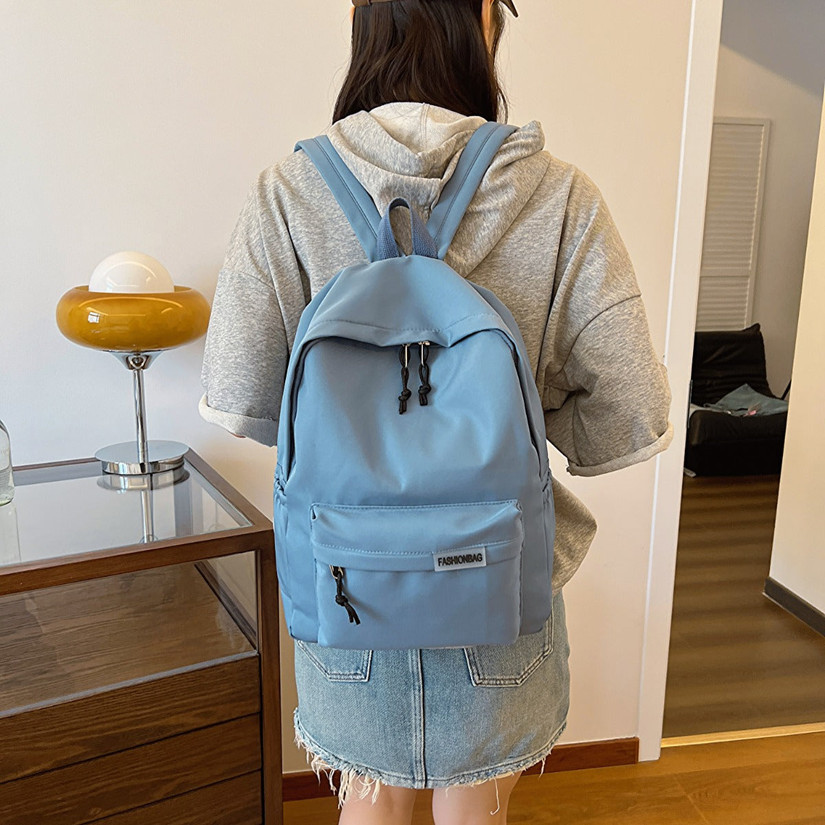 Adjustable Strap Cloth Large Backpack Bag-Teresa&#39;s Fashionista LLC