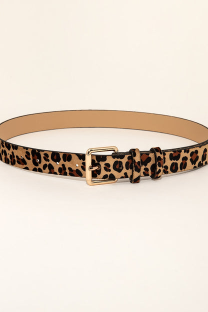 Leopard PU Leather Belt-Teresa&#39;s Fashionista LLC