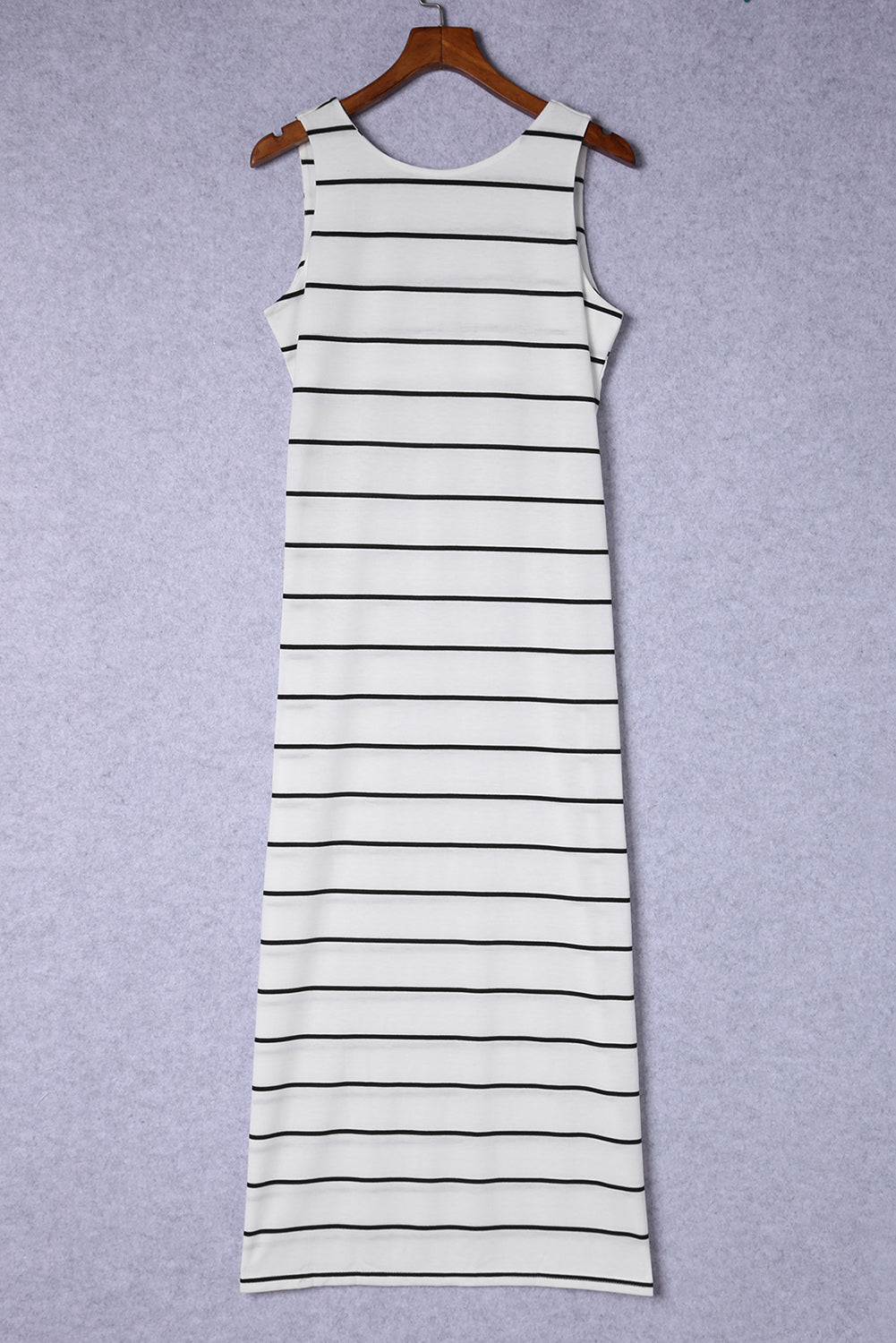 Striped Slit Sleeveless Maxi Dress-Teresa&#39;s Fashionista LLC