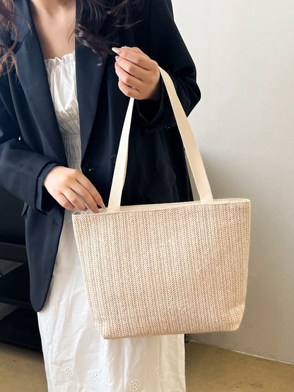 Straw Woven Tote Bag-Teresa&#39;s Fashionista LLC