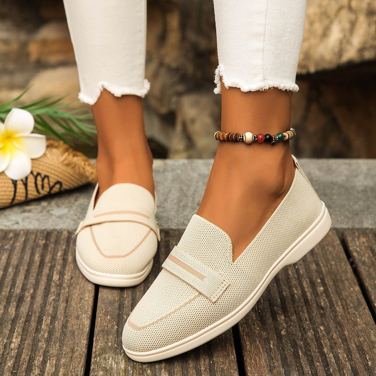 Mesh Breathable Round Toe Slip-Ons-Teresa&#39;s Fashionista LLC