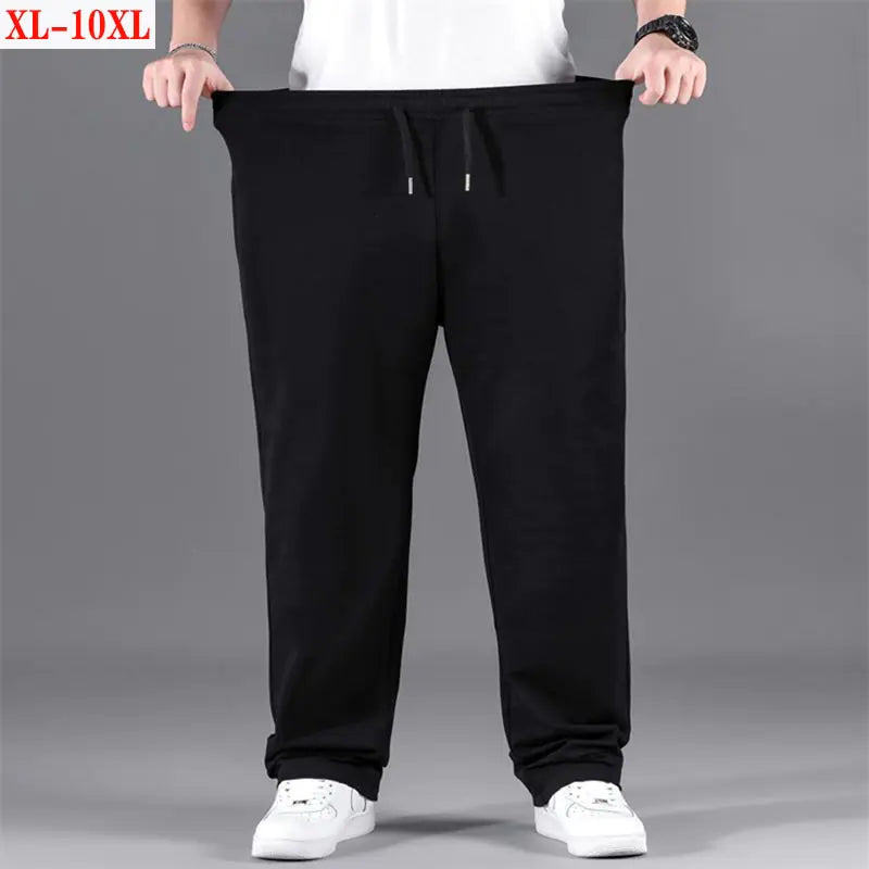 Oversized Black Casual Pants Men&#39;s 10XL Sweatpants Korean-Teresa&#39;s Fashionista LLC