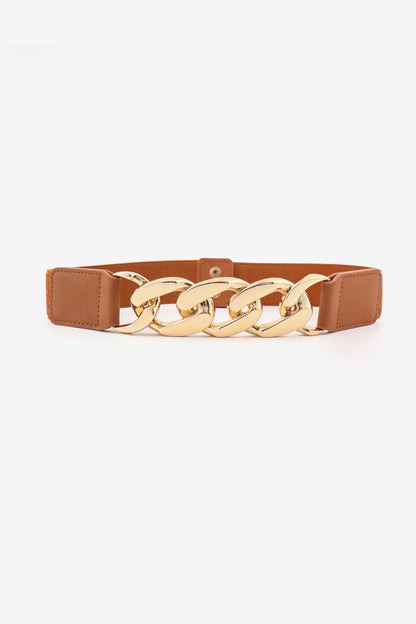 Chain Detail Elastic Belt-Teresa&#39;s Fashionista LLC