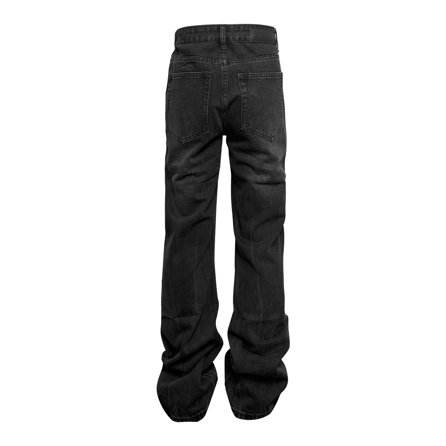 Washed Cracked Black Fit Denim Trousers-Teresa&#39;s Fashionista LLC