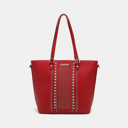 Nicole Lee USA Studded Decor Tote Bag-Teresa&#39;s Fashionista LLC