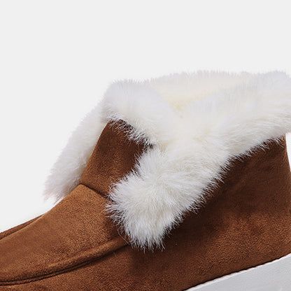 Furry Suede Snow Boots-Teresa&#39;s Fashionista LLC