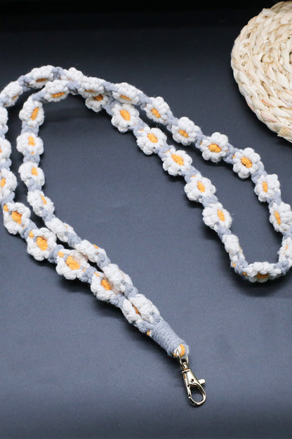 Flower Macrame Phone Lanyard-Teresa&#39;s Fashionista LLC