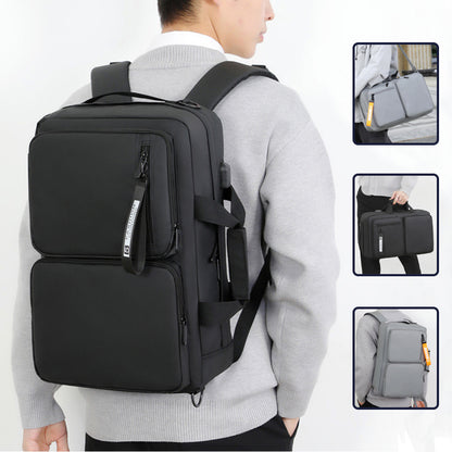 Multifunctional Backpack Large Capacity Business Laptop Bag Leisure Travel Commuter Schoolbag Portable Shoulder Bag-Teresa&#39;s Fashionista LLC