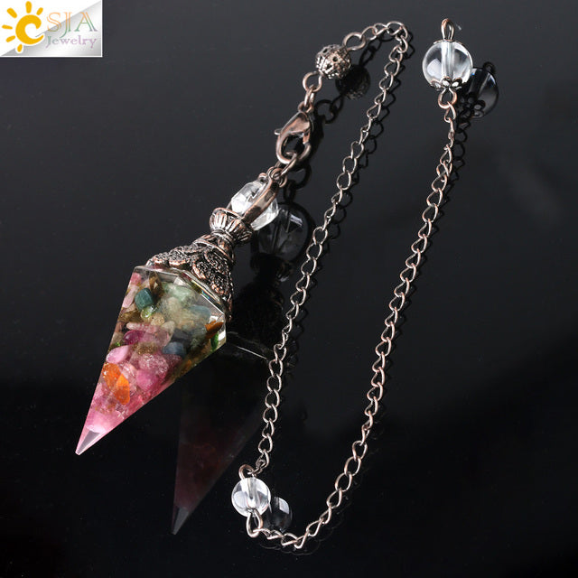 Chakra Healing Pendulum Crystals-Teresa&#39;s Fashionista LLC