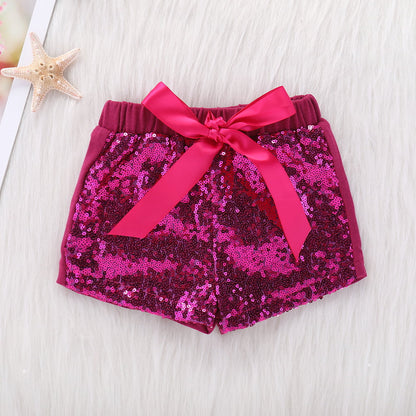 Sequin Elastic Waist Shorts-Teresa&#39;s Fashionista LLC