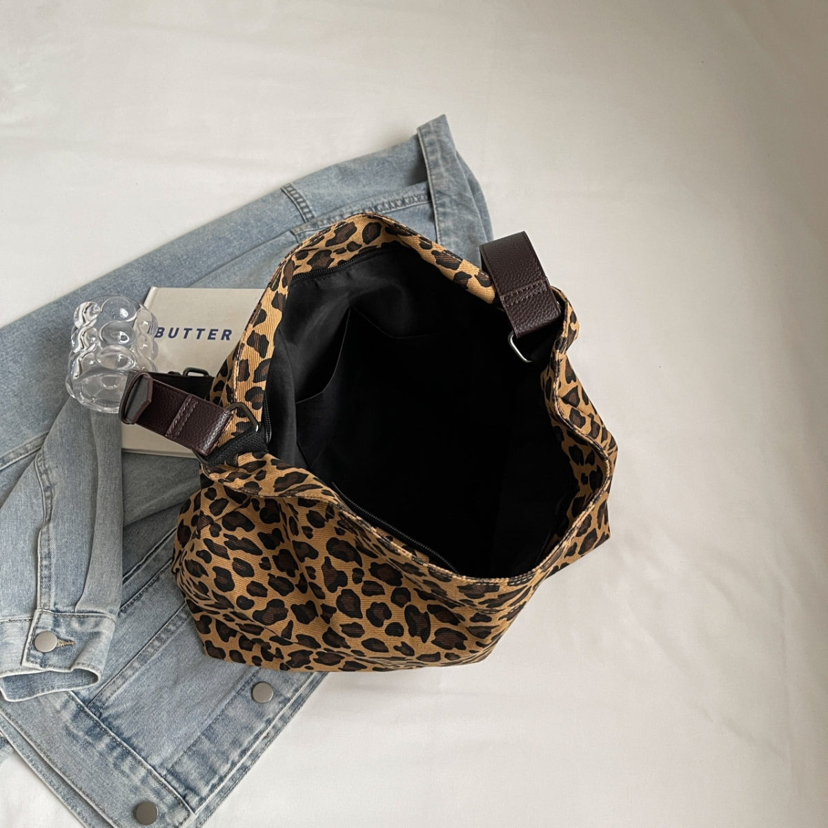 Leopard Adjustable Strap Tote Bag-Teresa&#39;s Fashionista LLC