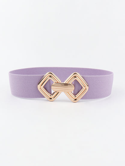 Geometric Buckle Elastic Wide Belt-Teresa&#39;s Fashionista LLC