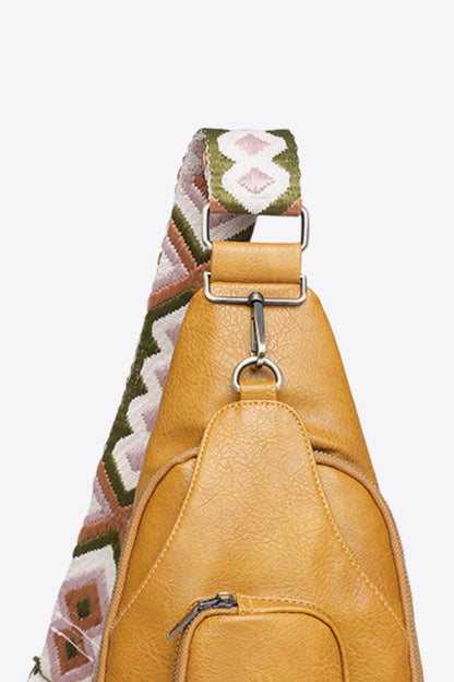 Adored Take A Trip PU Leather Sling Bag-Teresa&#39;s Fashionista LLC