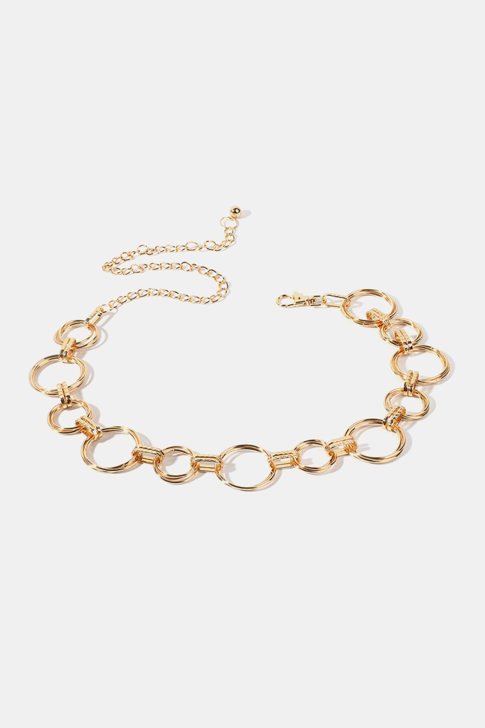 Alloy Chain Circle Shape Belt-Teresa&#39;s Fashionista LLC