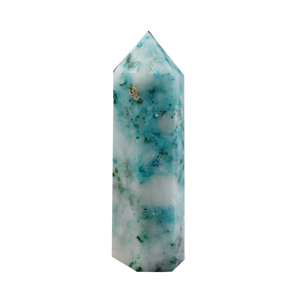 Natural Phoenix Stone Polished Hexagonal Crystal Pillar Ornament-Teresa&#39;s Fashionista LLC