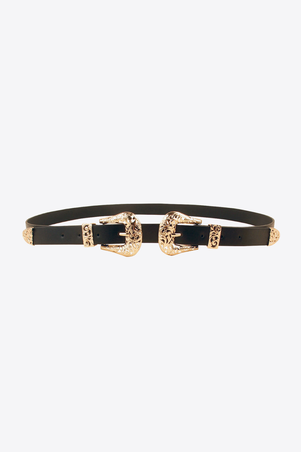 Double Buckle PU Leather Belt-Teresa&#39;s Fashionista LLC