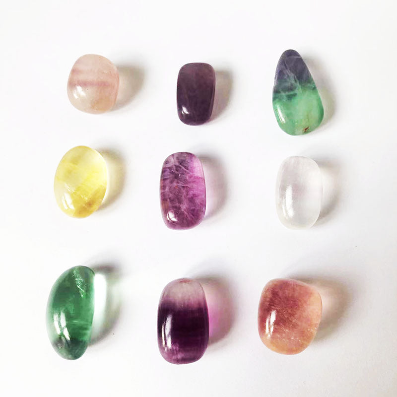 Natural Crystal Rainbow Fluorite Polishing And Polishing-Teresa&#39;s Fashionista LLC