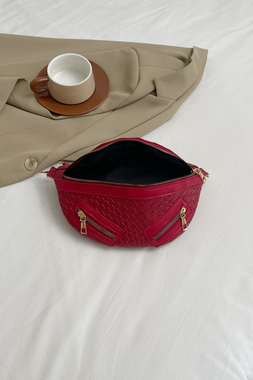 PU Leather Crossbody Bag with Coin Purse-Teresa&#39;s Fashionista LLC