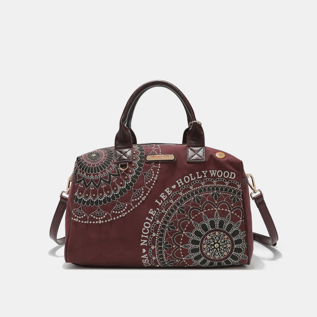 Nicole Lee USA rhinestone Decor Boston Bag-Teresa&#39;s Fashionista LLC