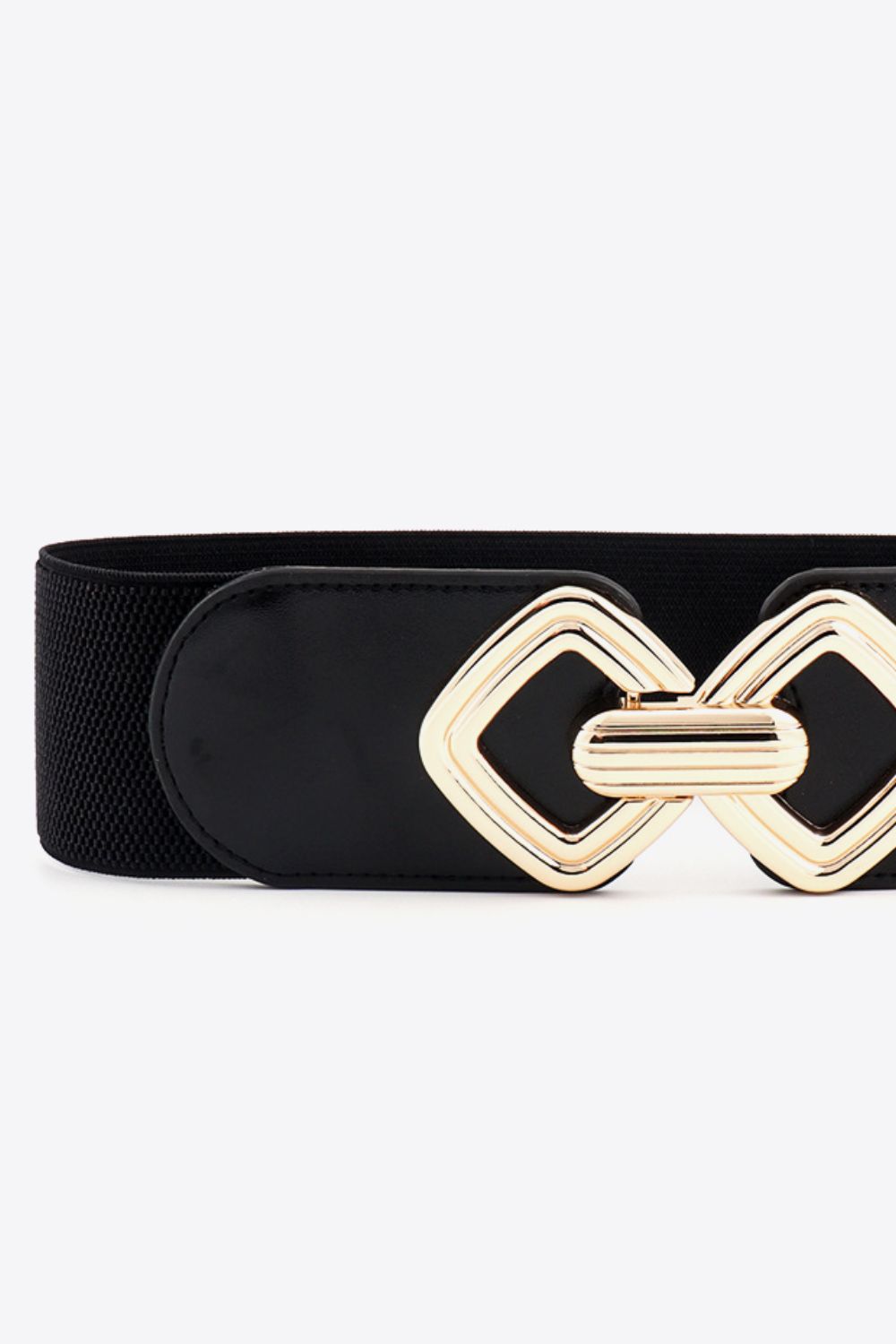 Geometric Buckle Elastic Wide Belt-Teresa&#39;s Fashionista LLC