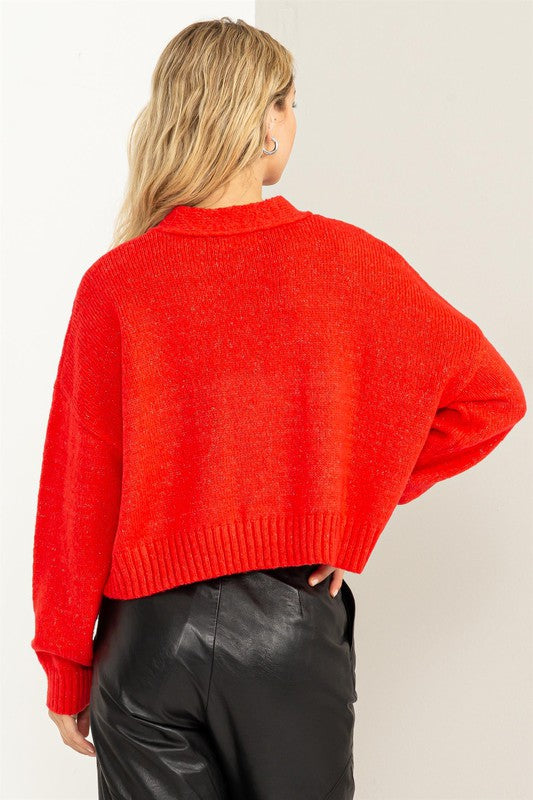 Cute Mood Crop Shoulder Cropped Cardigan Sweater-Teresa&#39;s Fashionista LLC