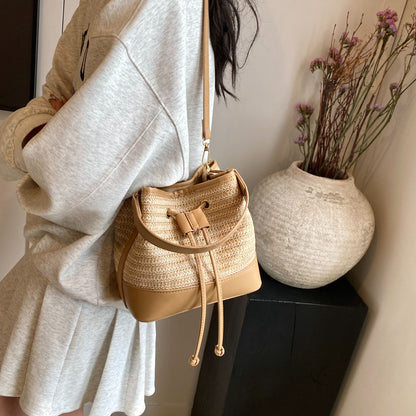 Straw Braided Shoulder Bag-Teresa&#39;s Fashionista LLC