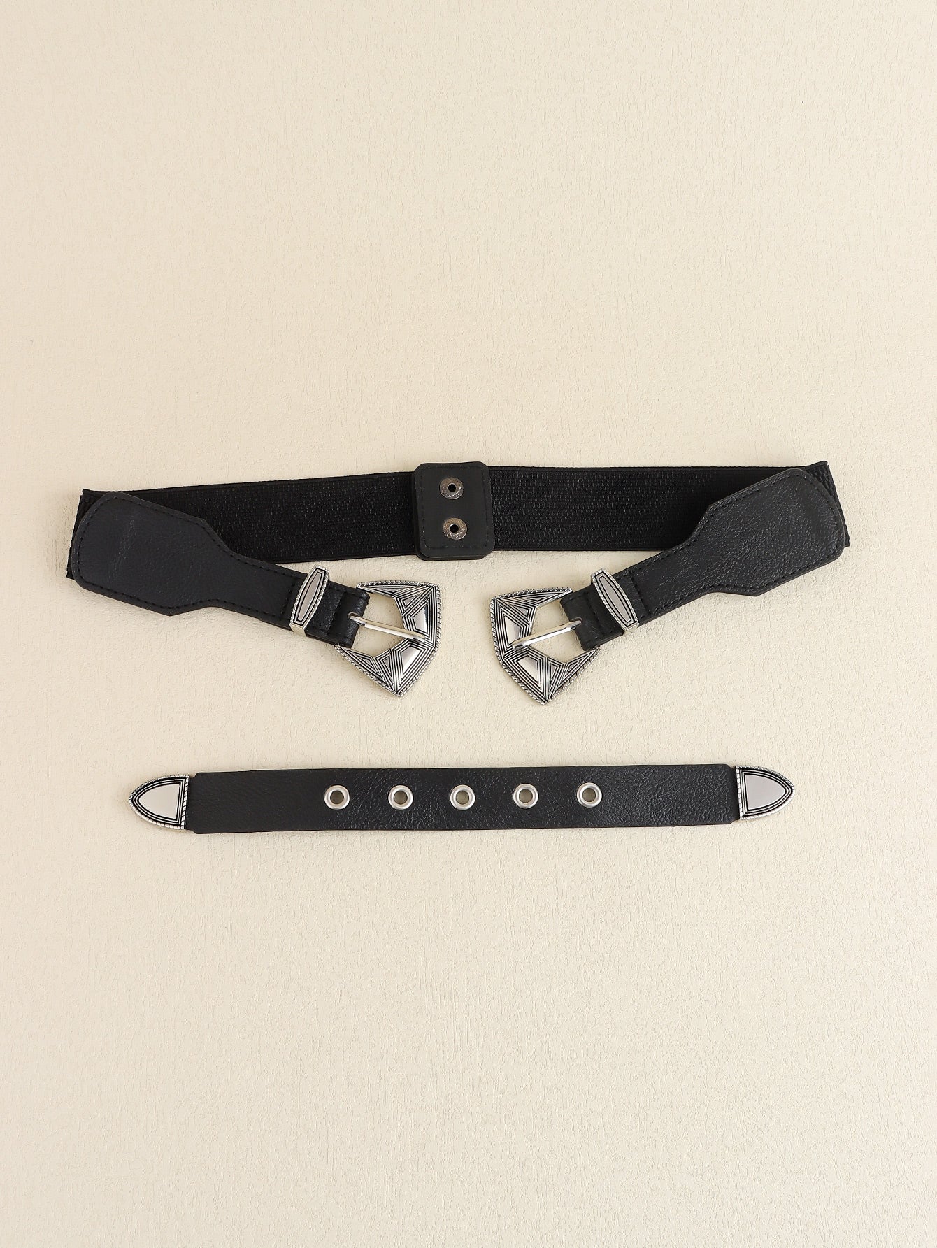 Double Buckle PU Leather Belt-Teresa&#39;s Fashionista LLC