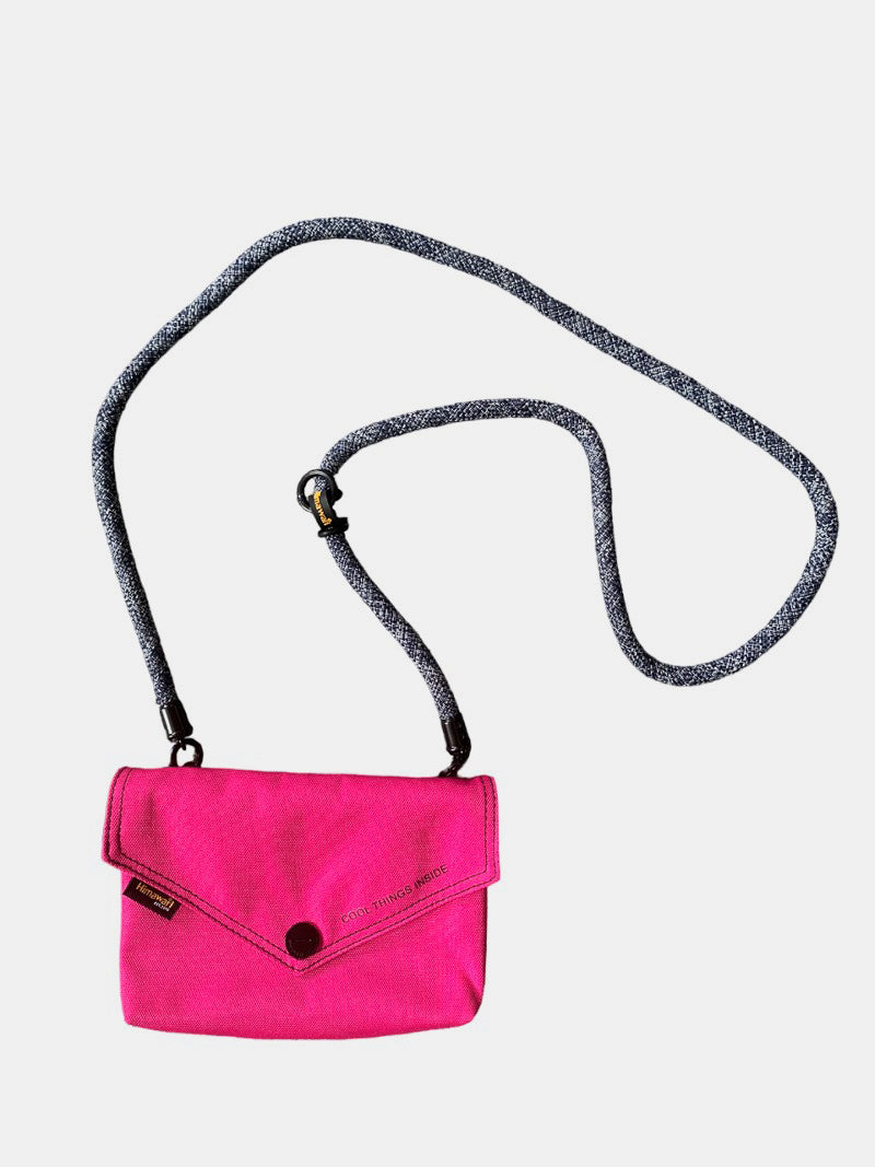 Hamawari Solid Color Envelope Shape Crossbody Bag with Removable Strap