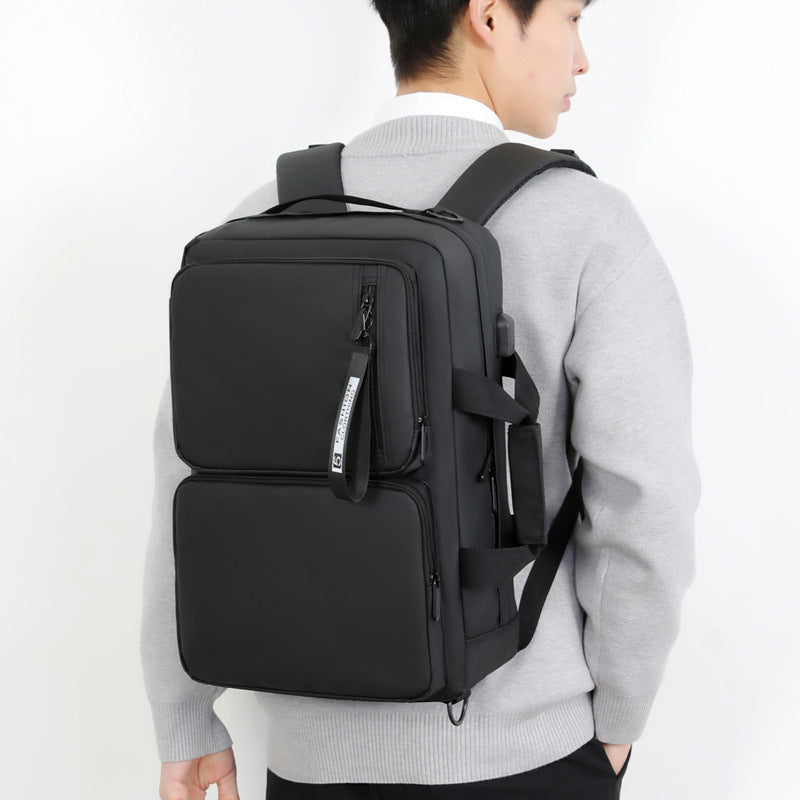 Multifunctional Backpack Large Capacity Business Laptop Bag Leisure Travel Commuter Schoolbag Portable Shoulder Bag-Teresa&#39;s Fashionista LLC