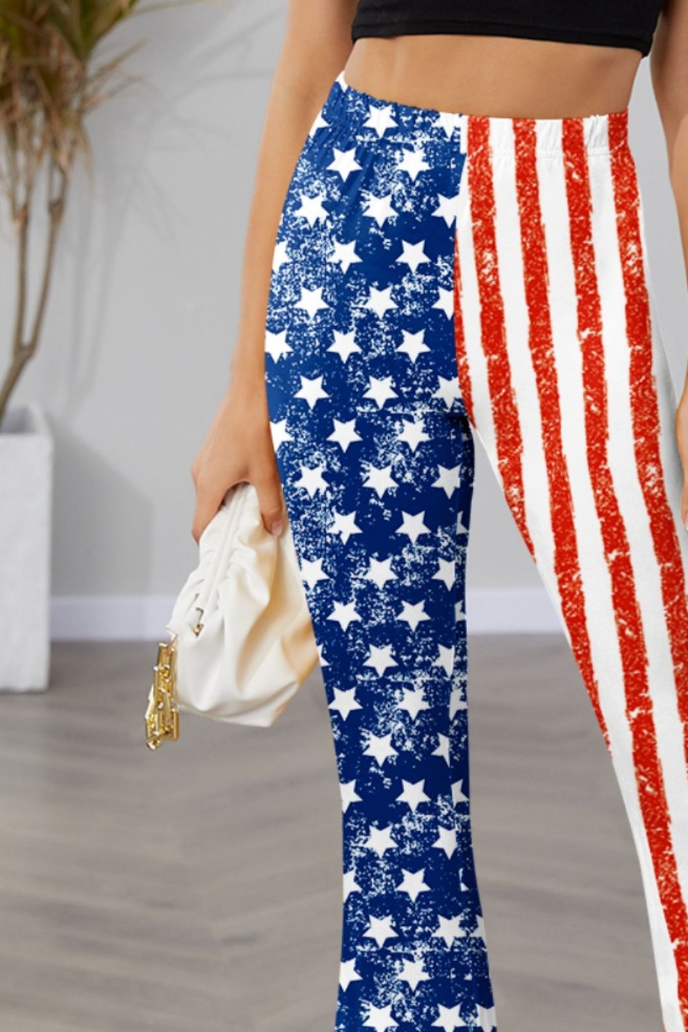 Star & Stripes High Waist Bootcut Pants-Teresa&#39;s Fashionista LLC