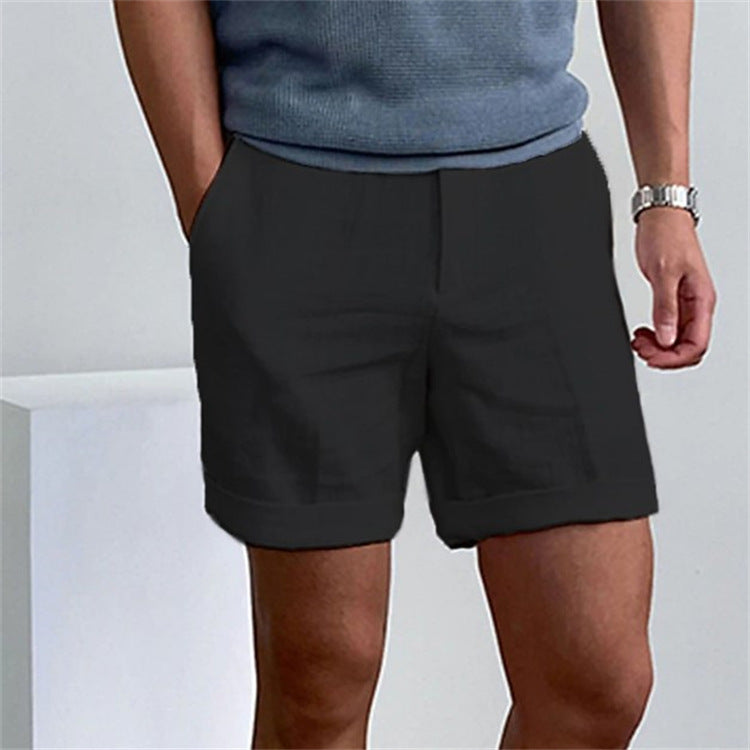 Men's Slant Pockets Pure Color Comfort Breathable Workout Shorts-Teresa&#39;s Fashionista LLC