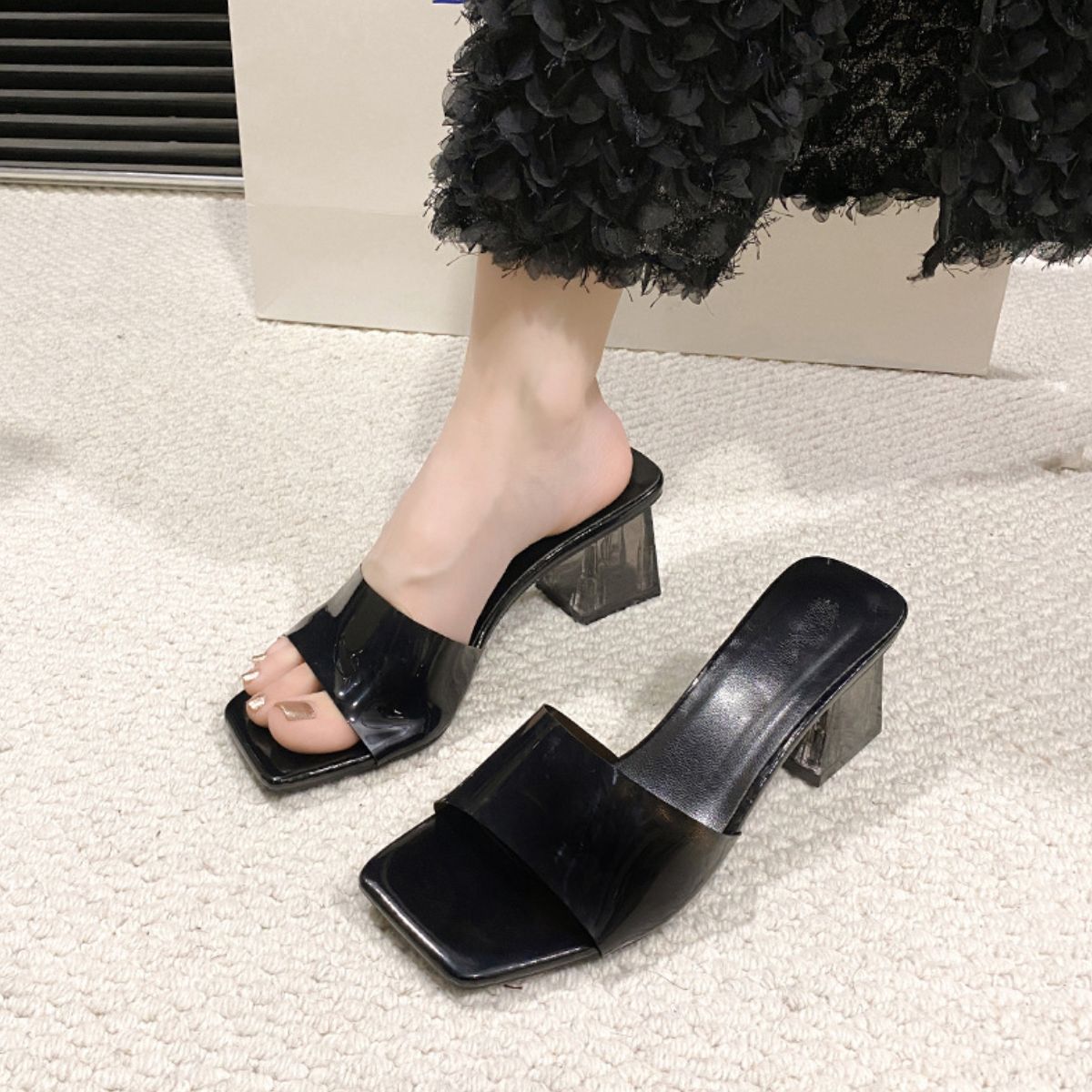 Open Toe Block Heel Sandals-Teresa&#39;s Fashionista LLC