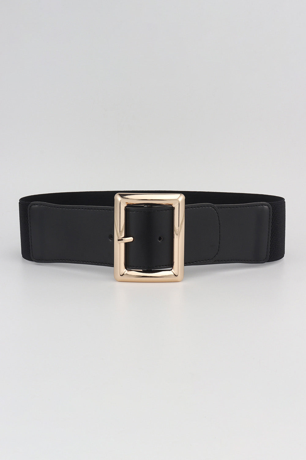 Rectangle Buckle Elastic Wide Belt-Teresa&#39;s Fashionista LLC