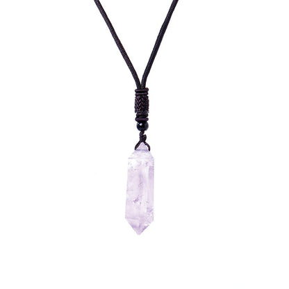 Raw Crystal Energy Stone Jewelry Pendant Necklace-Teresa&#39;s Fashionista LLC