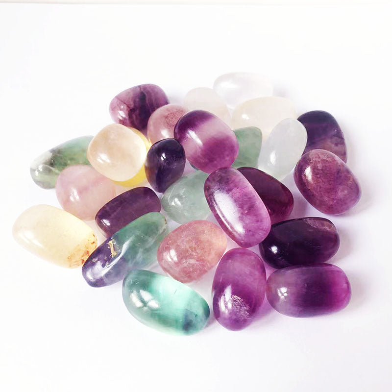 Natural Crystal Rainbow Fluorite Polishing And Polishing-Teresa&#39;s Fashionista LLC