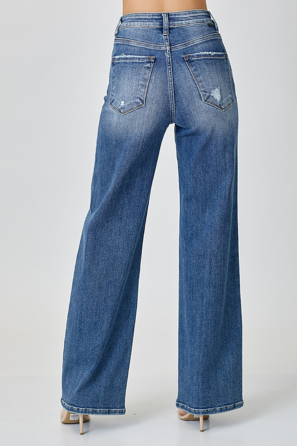 RISEN High Waist Wide Leg Jeans-Teresa&#39;s Fashionista LLC