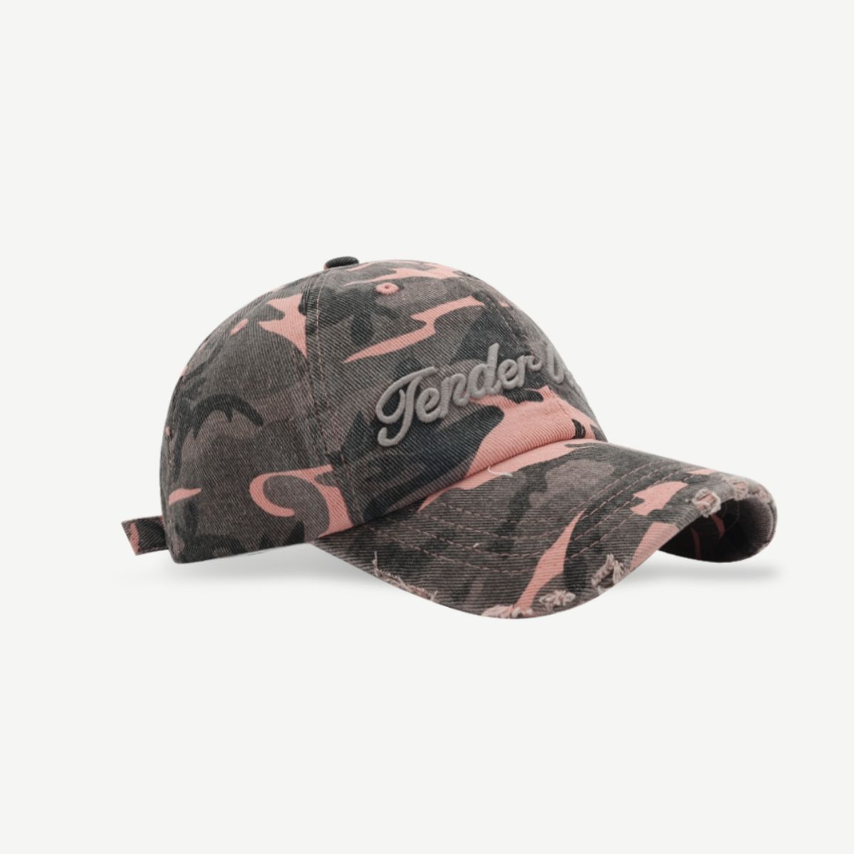 Letter Graphic Camouflage Cotton Hat-Teresa&#39;s Fashionista LLC