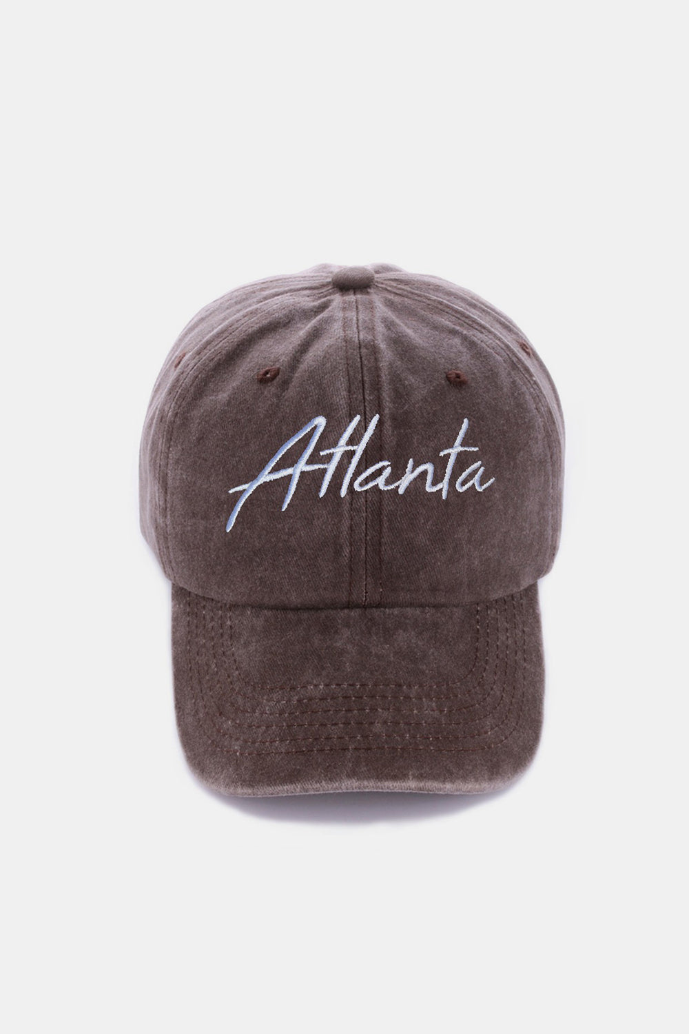 Zenana Washed ATLANTA Embroidered Baseball Cap-Teresa&#39;s Fashionista LLC