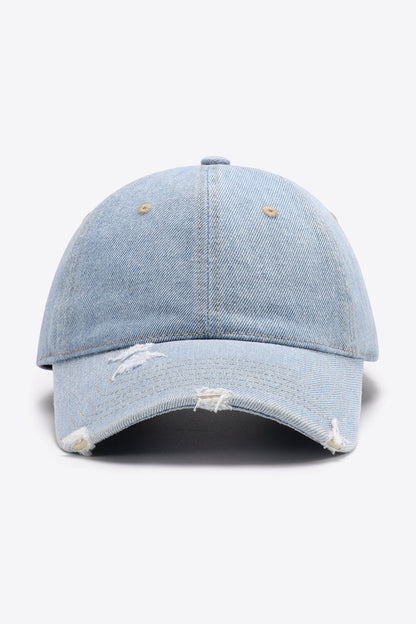 Distressed Adjustable Baseball Cap-Teresa&#39;s Fashionista LLC