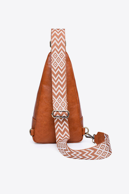 Adored Take A Trip PU Leather Sling Bag-Teresa&#39;s Fashionista LLC