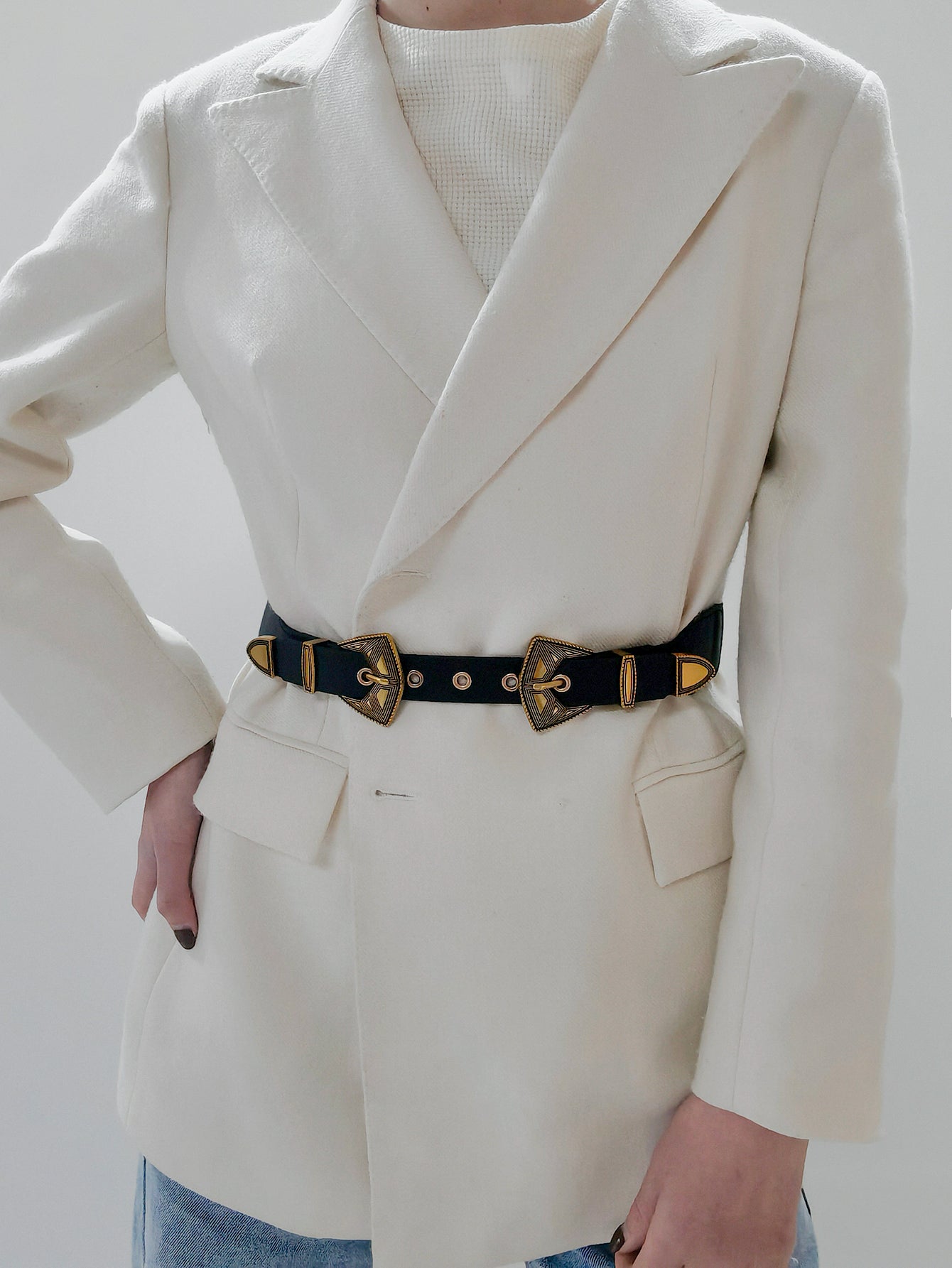 Double Buckle PU Leather Belt-Teresa&#39;s Fashionista LLC