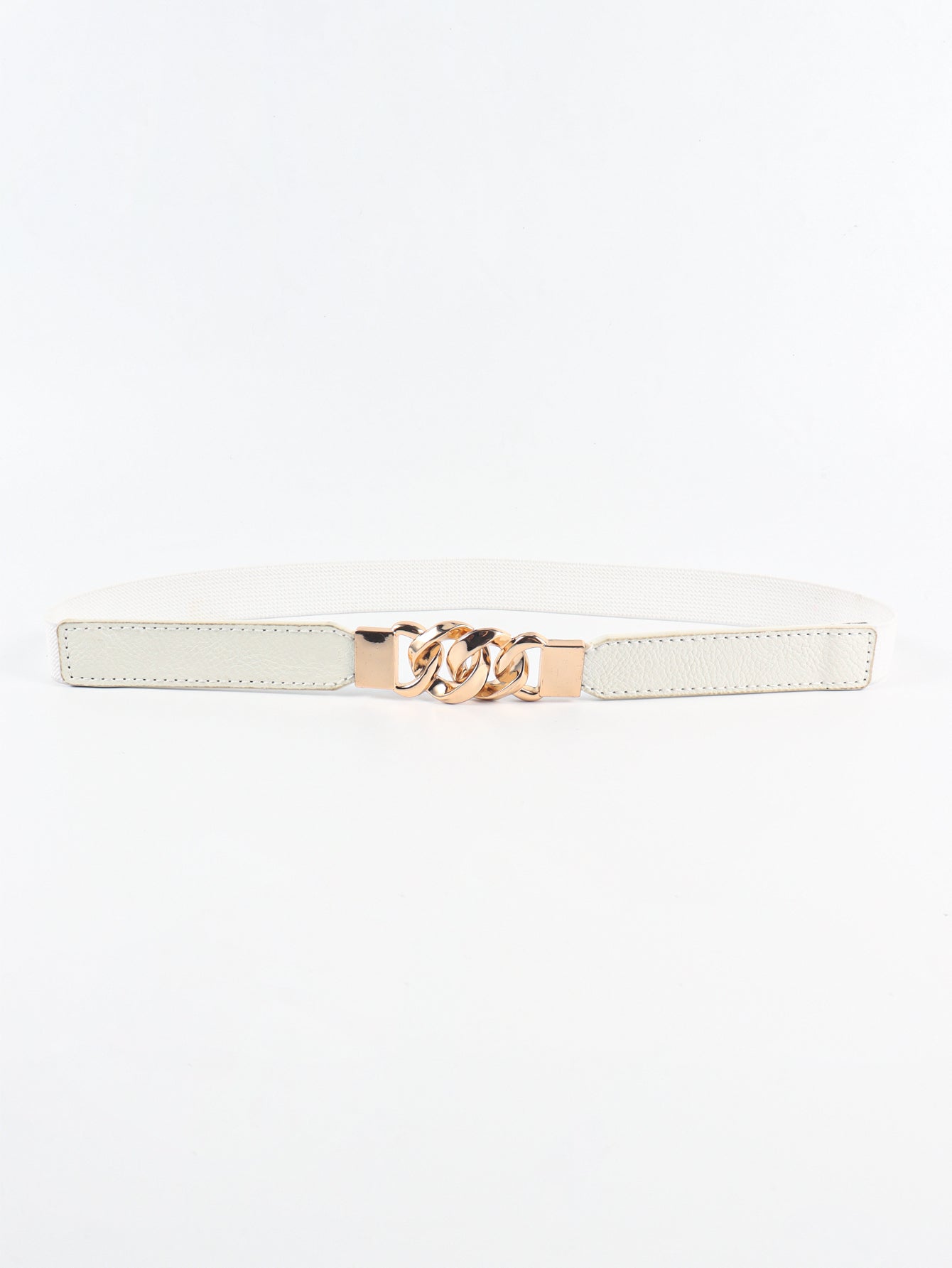 Zinc Alloy Buckle Elastic PU Belt-Teresa&#39;s Fashionista LLC