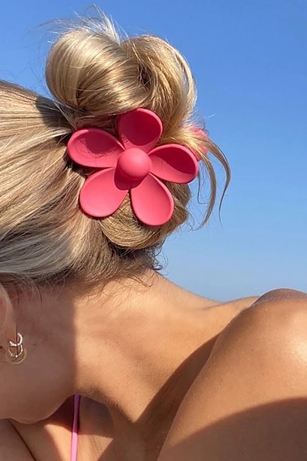 Rose Flower Hair Claw Clip-Teresa&#39;s Fashionista LLC